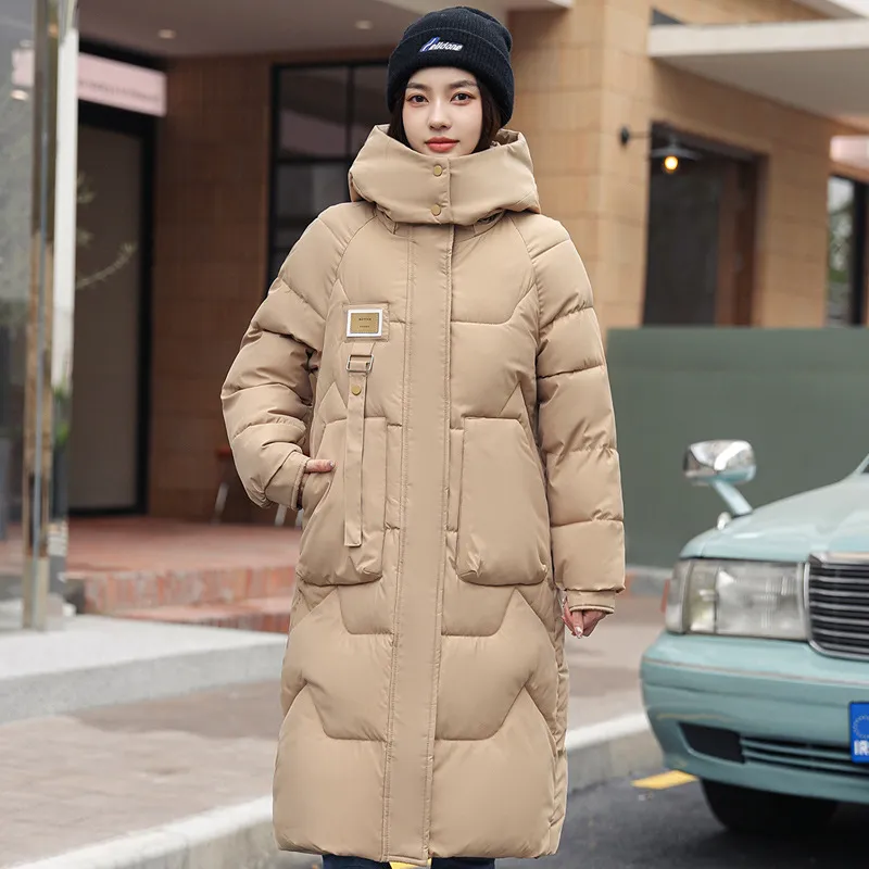 Thickened Knee-Length Puffer Coat